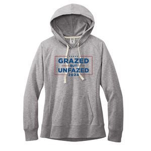 Grazed But Unfazed Presidential Race 2024 Women's Fleece Hoodie