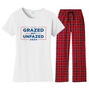 Grazed But Unfazed Presidential Race 2024 Women's Flannel Pajama Set