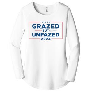 Grazed But Unfazed Presidential Race 2024 Women's Perfect Tri Tunic Long Sleeve Shirt