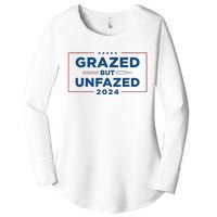 Grazed But Unfazed Presidential Race 2024 Women's Perfect Tri Tunic Long Sleeve Shirt