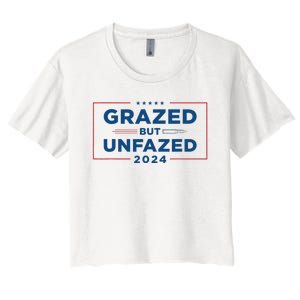 Grazed But Unfazed Presidential Race 2024 Women's Crop Top Tee