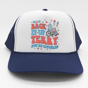 Groovy Back Up Terry Put It In Reverse Firework 4th Of July Trucker Hat