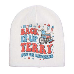 Groovy Back Up Terry Put It In Reverse Firework 4th Of July Short Acrylic Beanie