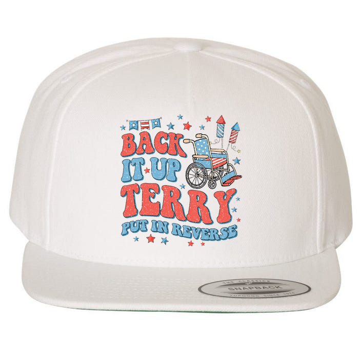 Groovy Back Up Terry Put It In Reverse Firework 4th Of July Wool Snapback Cap