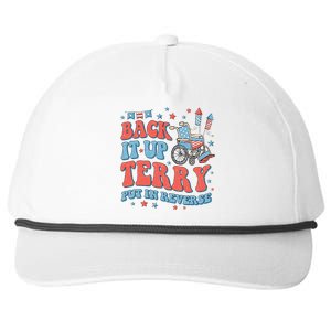 Groovy Back Up Terry Put It In Reverse Firework 4th Of July Snapback Five-Panel Rope Hat