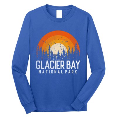 Glacier Bay Us National Park Alaska Vintage Retro 80s Gift Long Sleeve Shirt