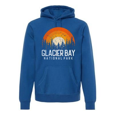 Glacier Bay Us National Park Alaska Vintage Retro 80s Gift Premium Hoodie