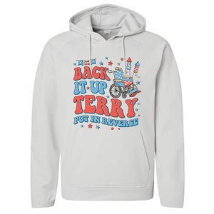 Groovy Back Up Terry Put It In Reverse Firework 4th Of July Performance Fleece Hoodie