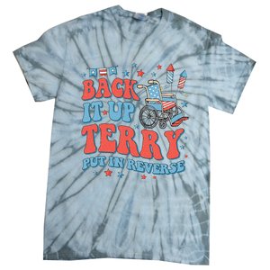 Groovy Back Up Terry Put It In Reverse Firework 4th Of July Tie-Dye T-Shirt