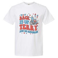 Groovy Back Up Terry Put It In Reverse Firework 4th Of July Garment-Dyed Heavyweight T-Shirt