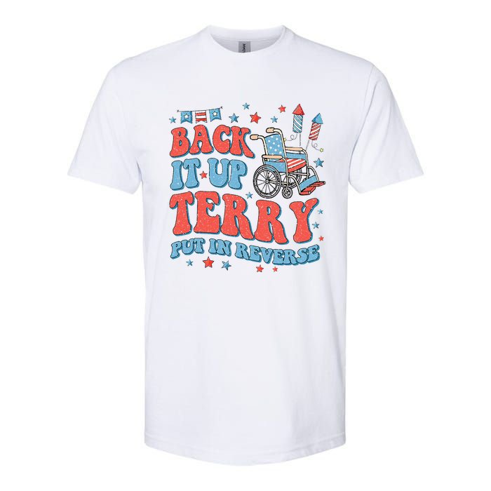 Groovy Back Up Terry Put It In Reverse Firework 4th Of July Softstyle CVC T-Shirt