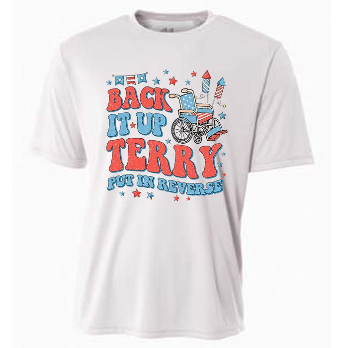 Groovy Back Up Terry Put It In Reverse Firework 4th Of July Cooling Performance Crew T-Shirt