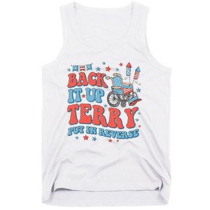 Groovy Back Up Terry Put It In Reverse Firework 4th Of July Tank Top