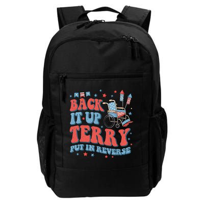 Groovy Back Up Terry Put It In Reverse Firework 4th Of July Daily Commute Backpack