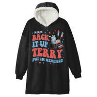 Groovy Back Up Terry Put It In Reverse Firework 4th Of July Hooded Wearable Blanket