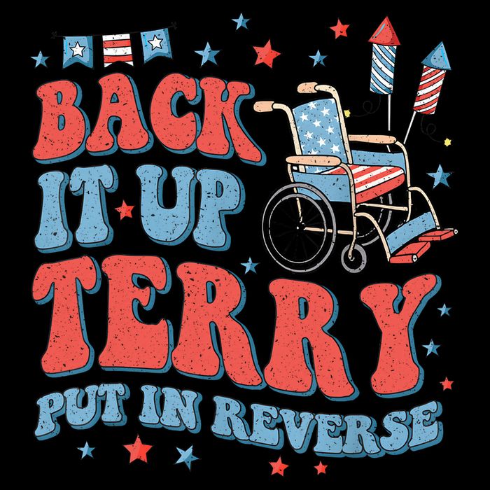 Groovy Back Up Terry Put It In Reverse Firework 4th Of July 7-Panel Snapback Hat