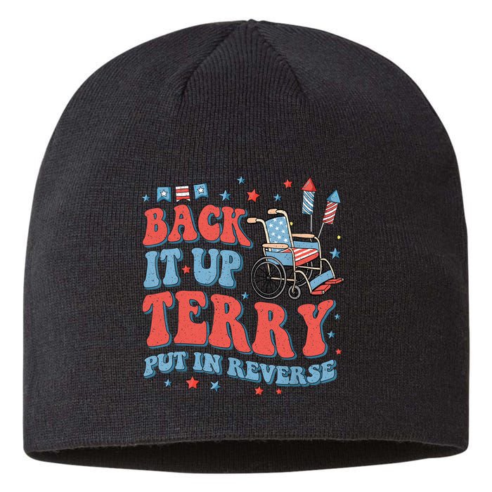 Groovy Back Up Terry Put It In Reverse Firework 4th Of July Sustainable Beanie