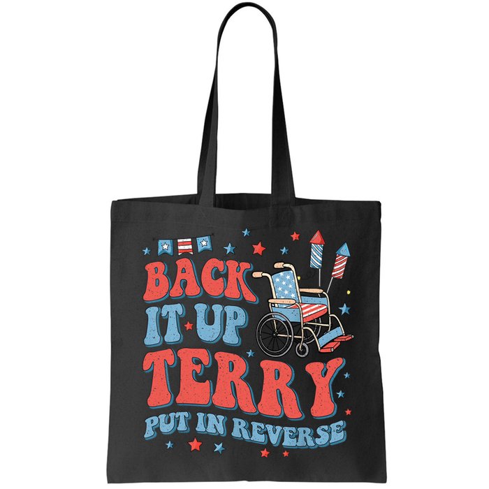 Groovy Back Up Terry Put It In Reverse Firework 4th Of July Bag