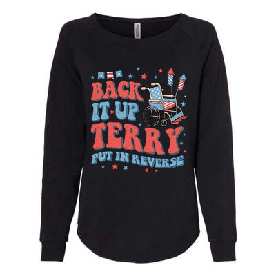 Groovy Back Up Terry Put It In Reverse Firework 4th Of July Womens California Wash Sweatshirt