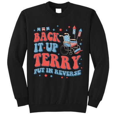 Groovy Back Up Terry Put It In Reverse Firework 4th Of July Tall Sweatshirt