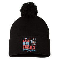 Groovy Back Up Terry Put It In Reverse Firework 4th Of July Pom Pom 12in Knit Beanie