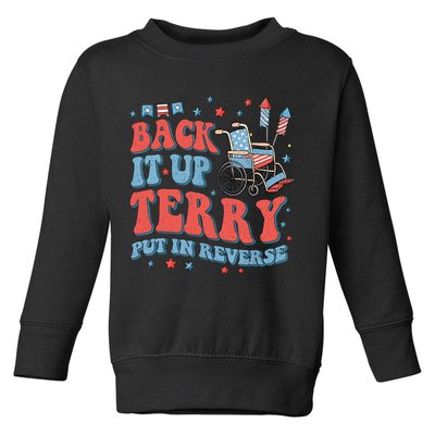 Groovy Back Up Terry Put It In Reverse Firework 4th Of July Toddler Sweatshirt