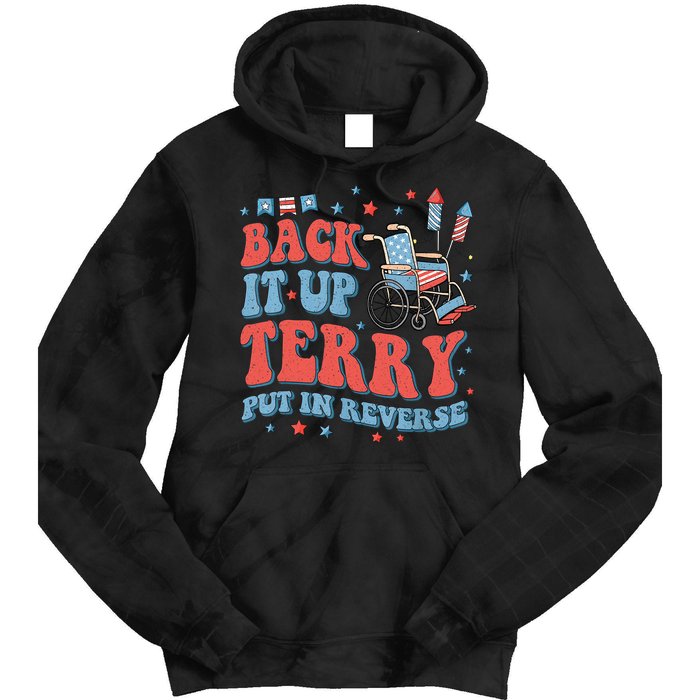 Groovy Back Up Terry Put It In Reverse Firework 4th Of July Tie Dye Hoodie