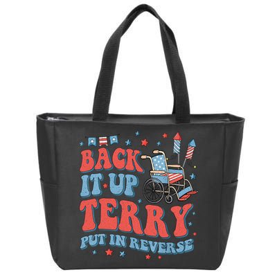 Groovy Back Up Terry Put It In Reverse Firework 4th Of July Zip Tote Bag