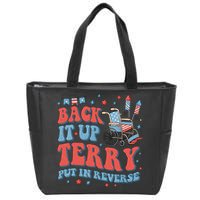 Groovy Back Up Terry Put It In Reverse Firework 4th Of July Zip Tote Bag