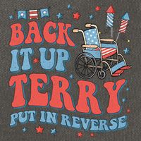 Groovy Back Up Terry Put It In Reverse Firework 4th Of July Cotton Canvas Backpack