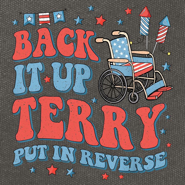 Groovy Back Up Terry Put It In Reverse Firework 4th Of July Cotton Canvas Backpack