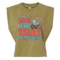 Groovy Back Up Terry Put It In Reverse Firework 4th Of July Garment-Dyed Women's Muscle Tee