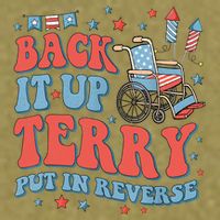 Groovy Back Up Terry Put It In Reverse Firework 4th Of July Garment-Dyed Women's Muscle Tee