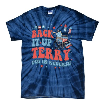 Groovy Back Up Terry Put It In Reverse Firework 4th Of July Tie-Dye T-Shirt