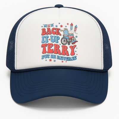 Groovy Back Up Terry Put It In Reverse Firework 4th Of July Trucker Hat