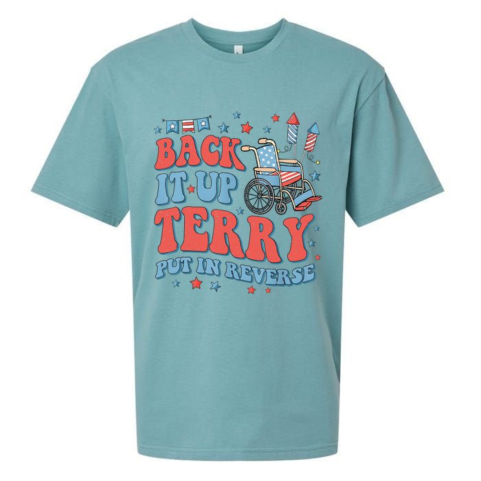 Groovy Back Up Terry Put It In Reverse Firework 4th Of July Sueded Cloud Jersey T-Shirt