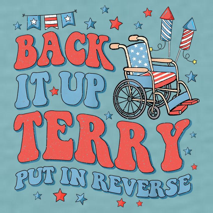 Groovy Back Up Terry Put It In Reverse Firework 4th Of July Sueded Cloud Jersey T-Shirt