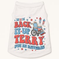 Groovy Back Up Terry Put It In Reverse Firework 4th Of July Doggie Tank