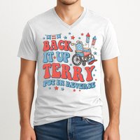 Groovy Back Up Terry Put It In Reverse Firework 4th Of July V-Neck T-Shirt