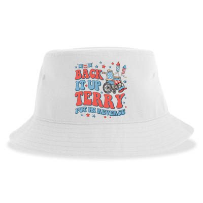 Groovy Back Up Terry Put It In Reverse Firework 4th Of July Sustainable Bucket Hat