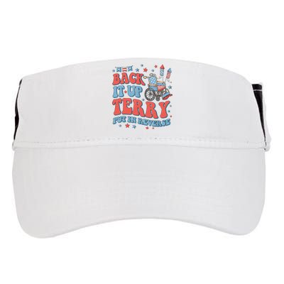 Groovy Back Up Terry Put It In Reverse Firework 4th Of July Adult Drive Performance Visor