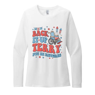 Groovy Back Up Terry Put It In Reverse Firework 4th Of July Womens CVC Long Sleeve Shirt