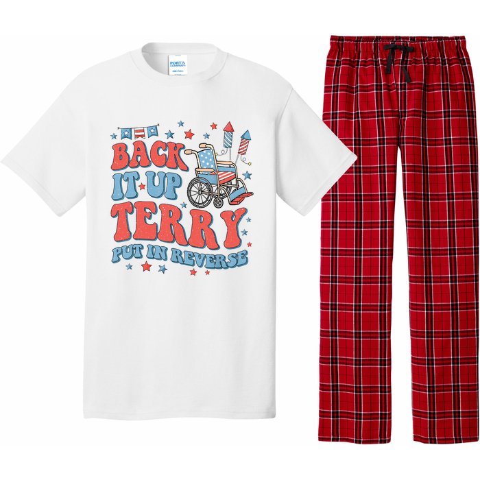 Groovy Back Up Terry Put It In Reverse Firework 4th Of July Pajama Set