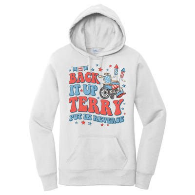 Groovy Back Up Terry Put It In Reverse Firework 4th Of July Women's Pullover Hoodie