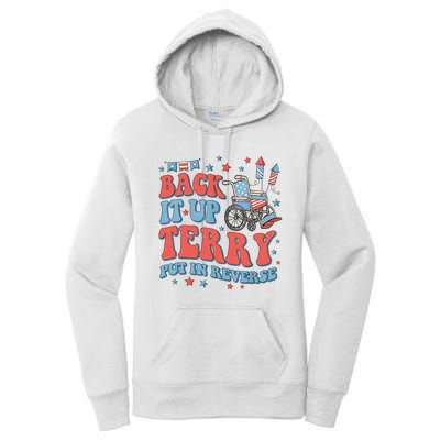 Groovy Back Up Terry Put It In Reverse Firework 4th Of July Women's Pullover Hoodie