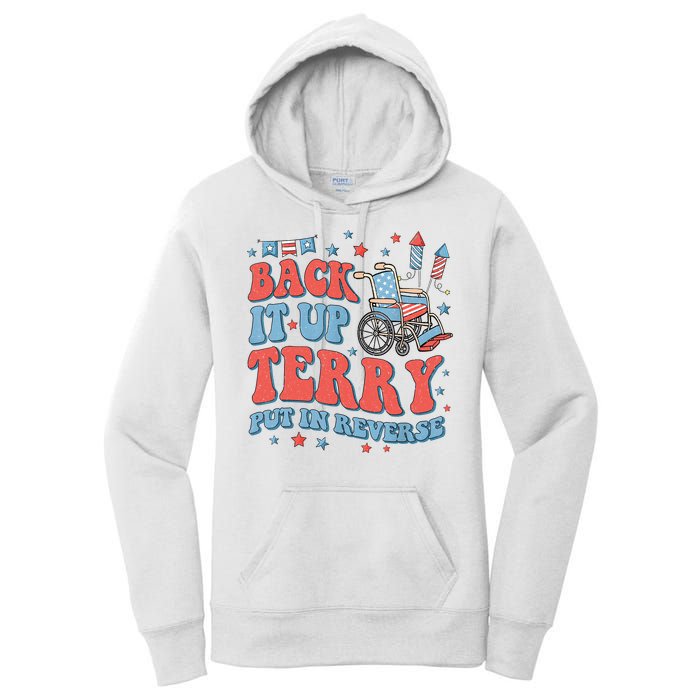Groovy Back Up Terry Put It In Reverse Firework 4th Of July Women's Pullover Hoodie