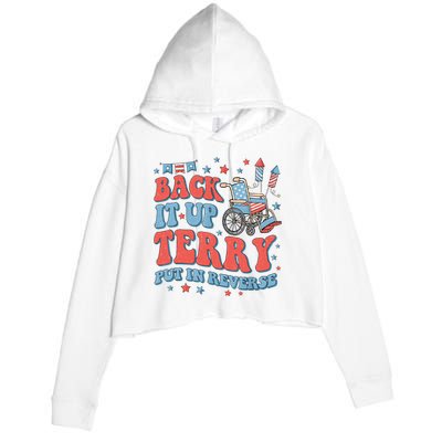 Groovy Back Up Terry Put It In Reverse Firework 4th Of July Crop Fleece Hoodie
