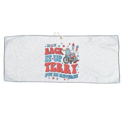 Groovy Back Up Terry Put It In Reverse Firework 4th Of July Large Microfiber Waffle Golf Towel