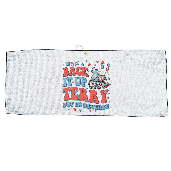 Groovy Back Up Terry Put It In Reverse Firework 4th Of July Large Microfiber Waffle Golf Towel