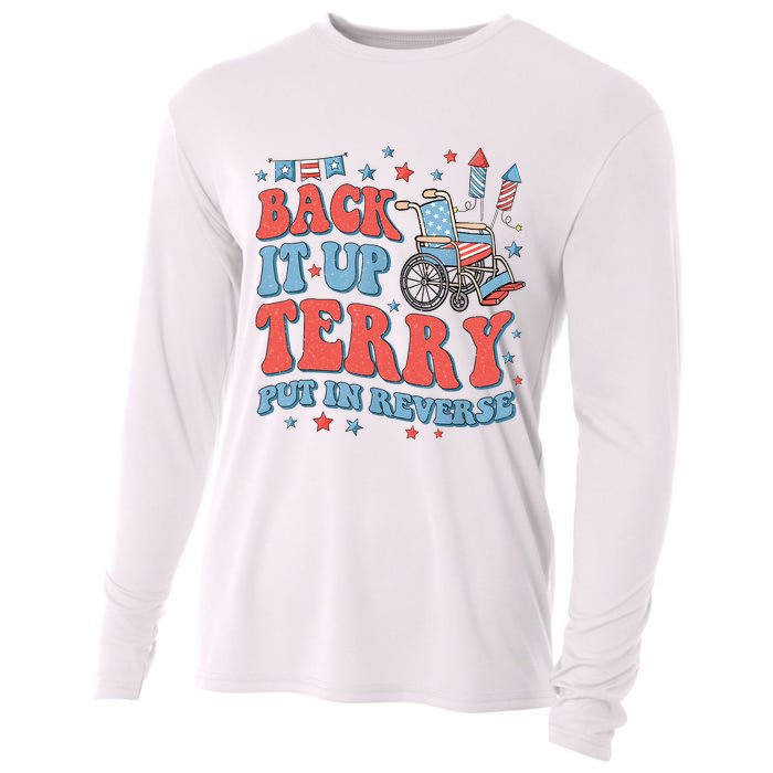 Groovy Back Up Terry Put It In Reverse Firework 4th Of July Cooling Performance Long Sleeve Crew